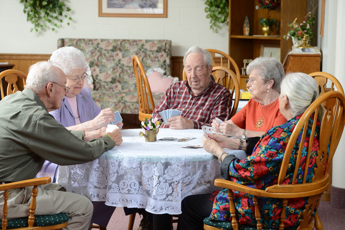 Spend the day with friends enjoying a game of cards and conversation.